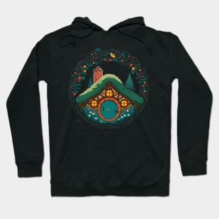 A Halfling Home by Christmas II - Round Doors - Fantasy Hoodie